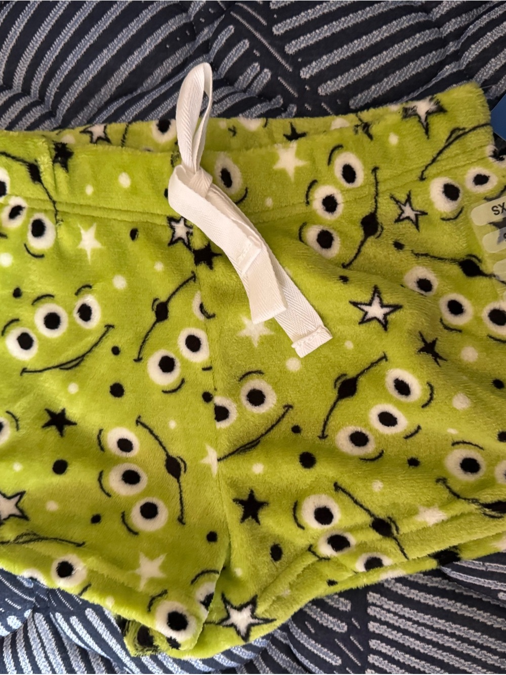 Toy Story Green Alien Print Plush Lounge Shorts
